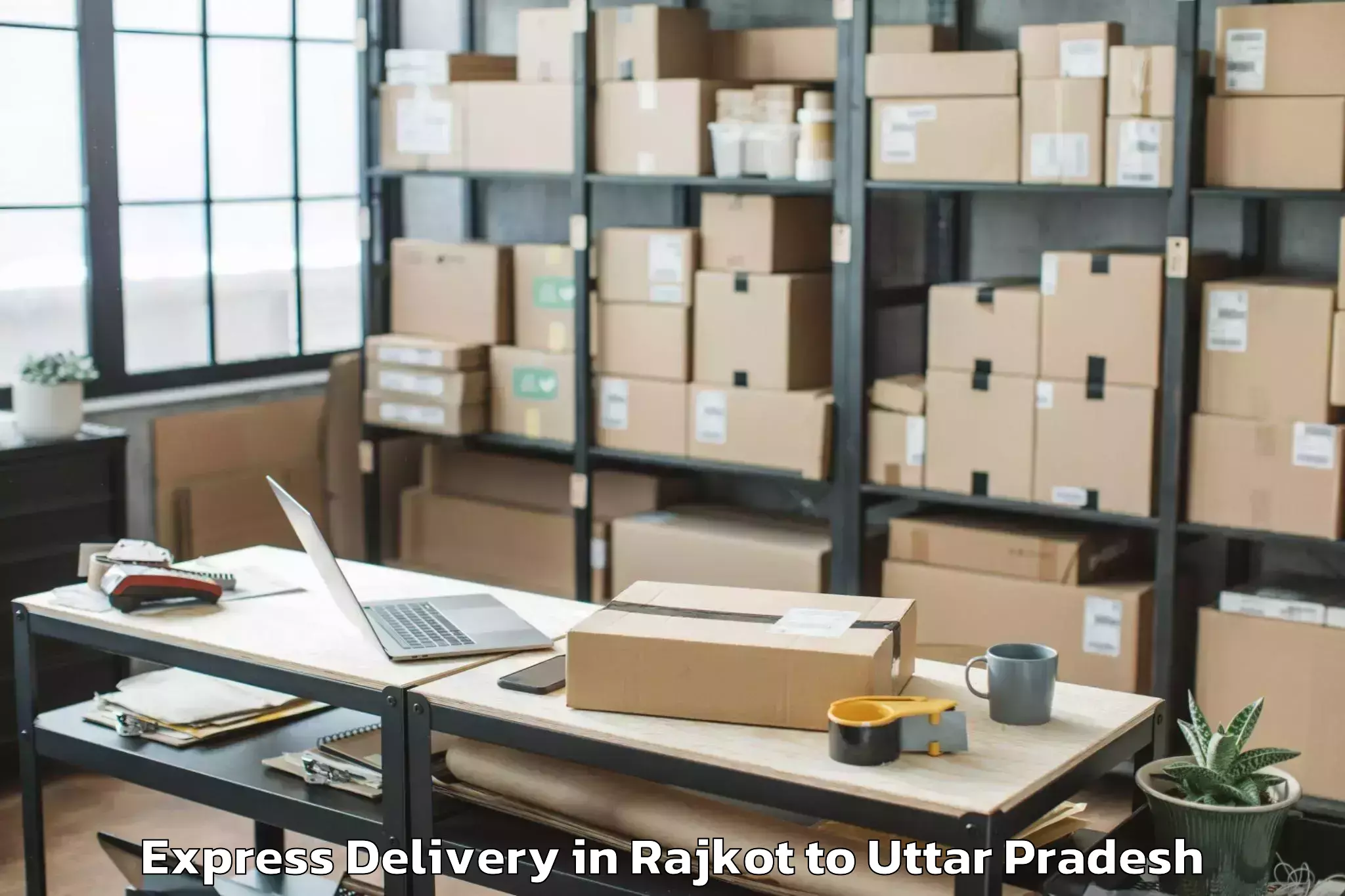 Professional Rajkot to Shahjanpur Express Delivery